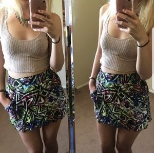 Material Girl Tribal Print Skirt